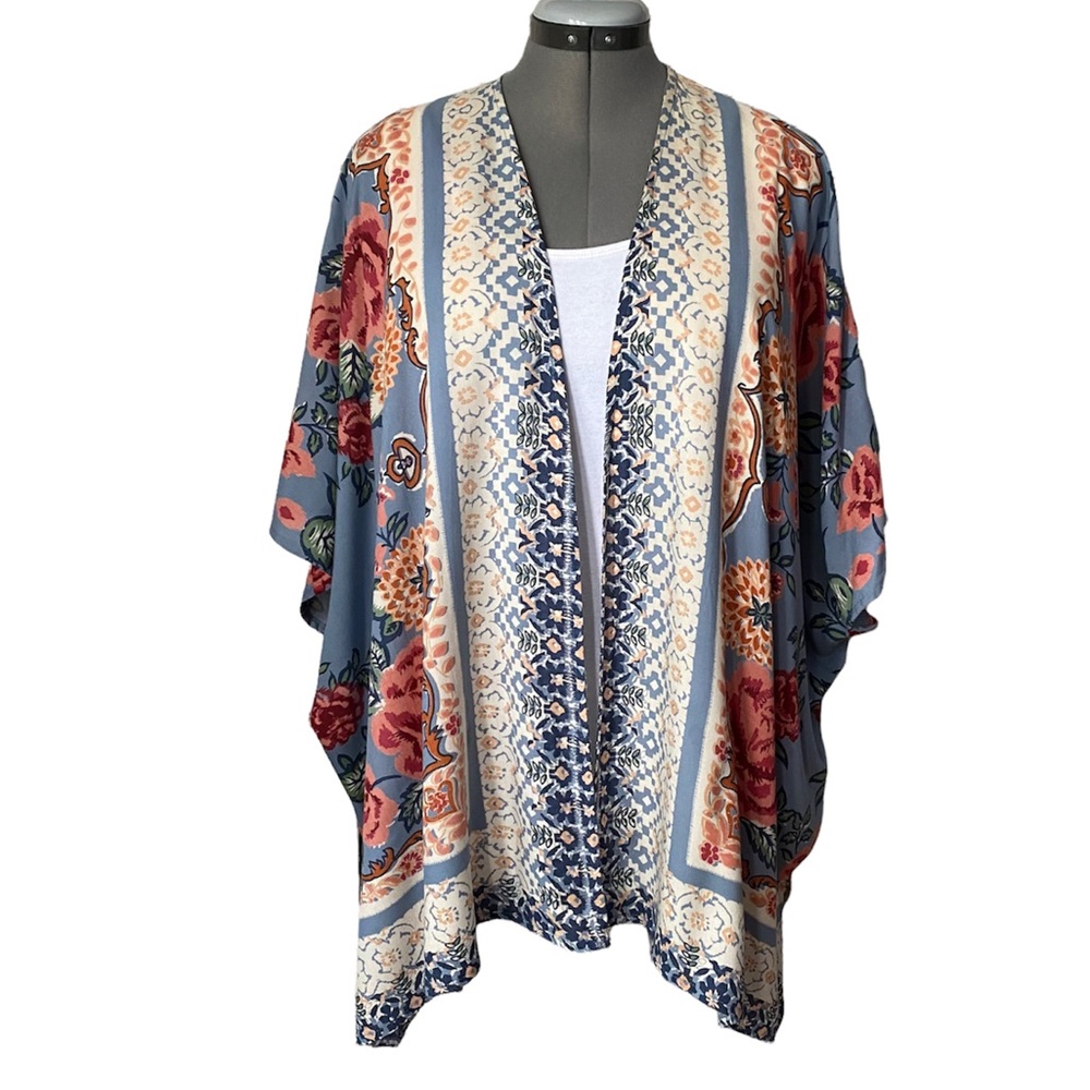 Angie boho printed rayon Kimono M